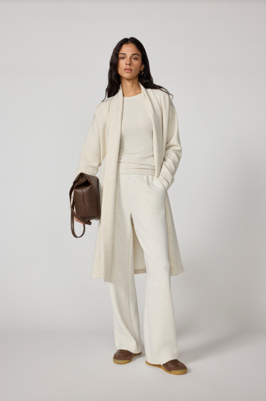 DREAMWEAVE LONG CARDIGAN BROWN RICE