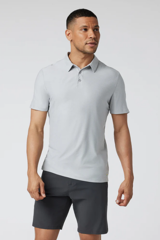 STRATO TECH POLO HARBOUR GREY HEATHER