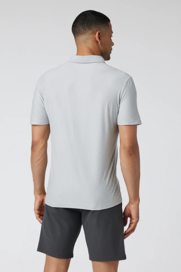 STRATO TECH POLO HARBOUR GREY HEATHER
