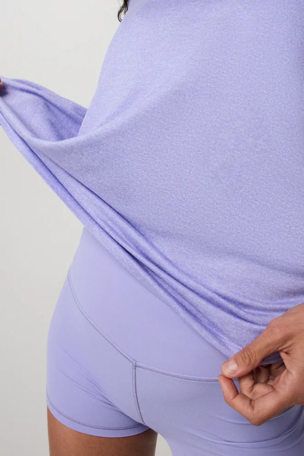 ENERGY TEE LONG HYACINTH HEATHER