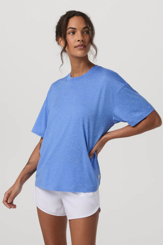 ENERGY TEE LONG RIVIERA BLUE HEATHER