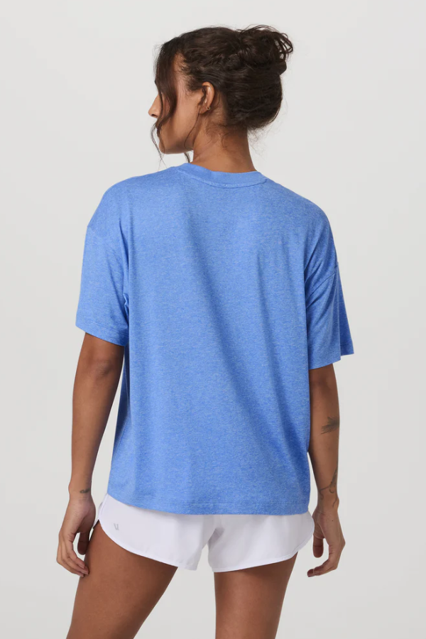 ENERGY TEE LONG RIVIERA BLUE HEATHER