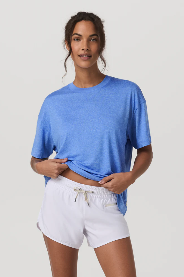 ENERGY TEE LONG RIVIERA BLUE HEATHER