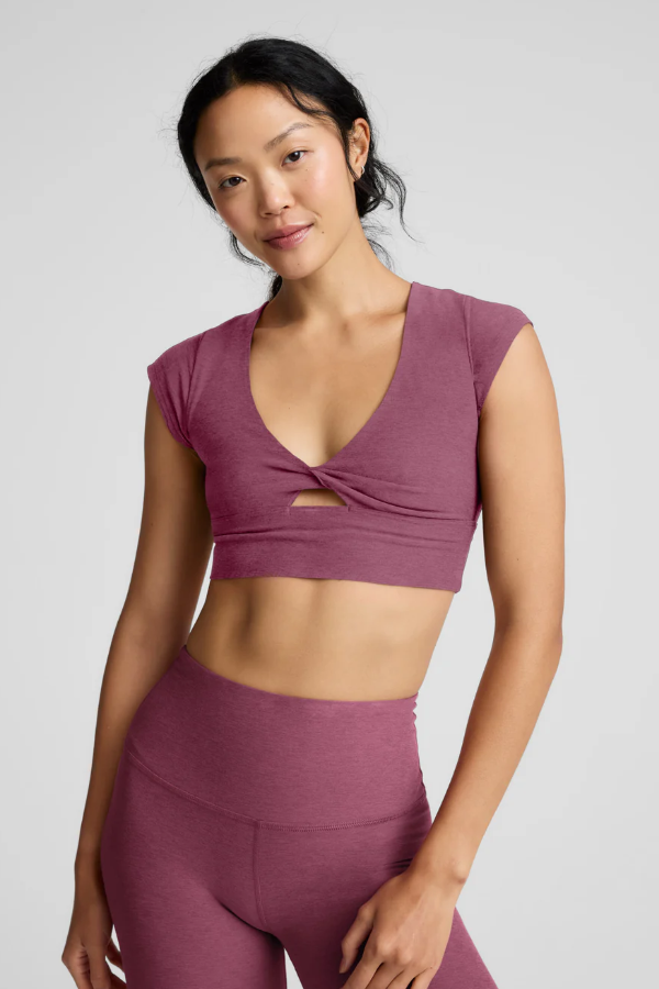 GET IT TWISTED CROPPED TEE SMOOTH MAUVE