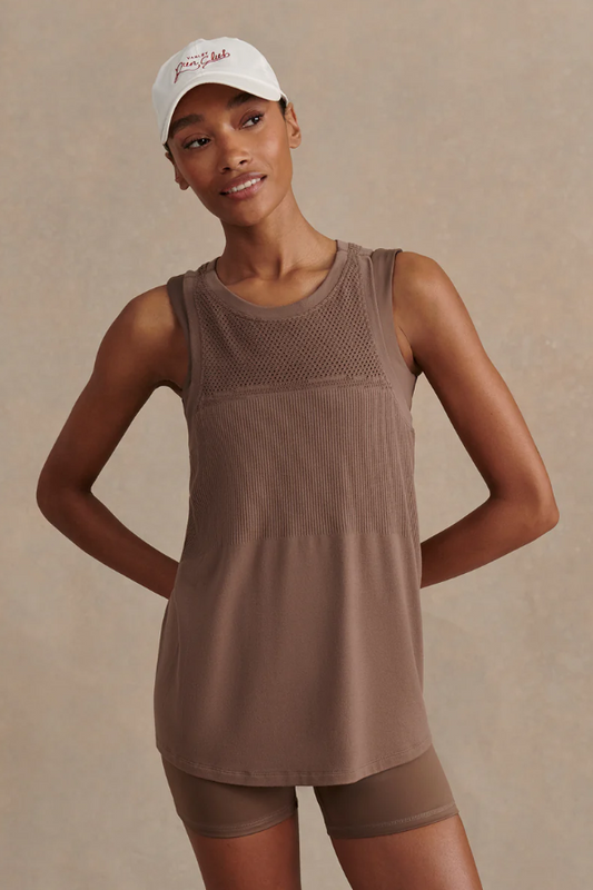 DAYNA SEAMLESS TANK COFFEE QUARTZ