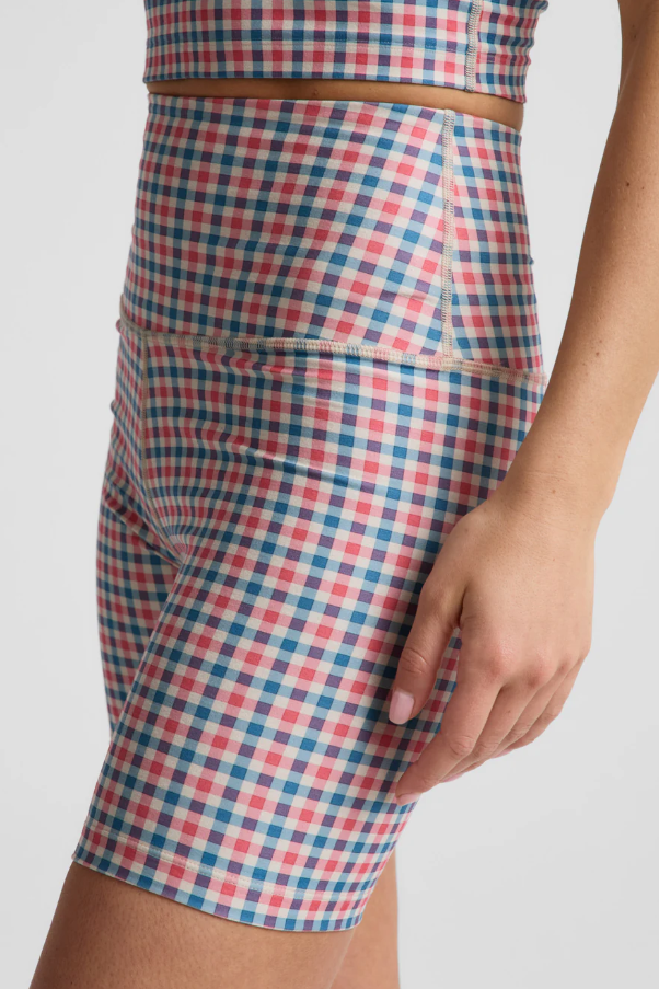 KEEP PACE BIKER SHORT SUNWASHED GINGHAM