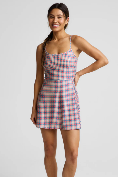 ENERGIZE SPACEDYE DRESS SUNWASHED GINGHAM