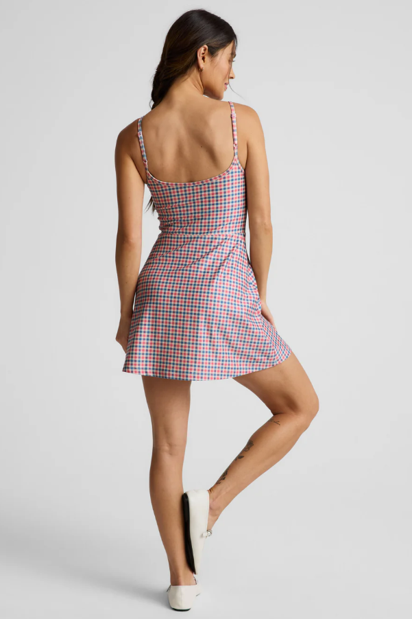 ENERGIZE SPACEDYE DRESS SUNWASHED GINGHAM