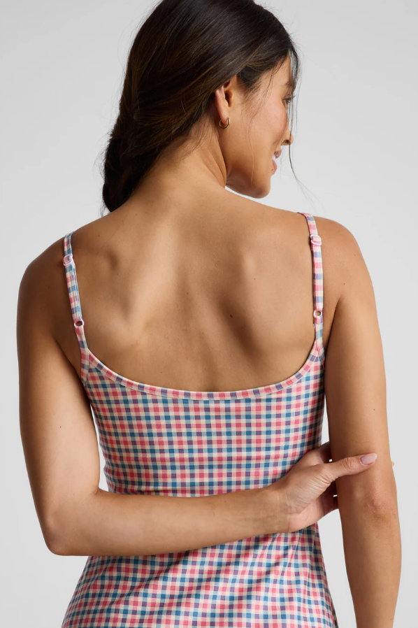 ENERGIZE SPACEDYE DRESS SUNWASHED GINGHAM