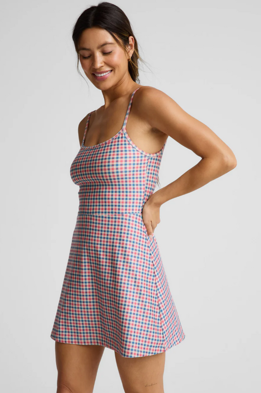 ENERGIZE SPACEDYE DRESS SUNWASHED GINGHAM