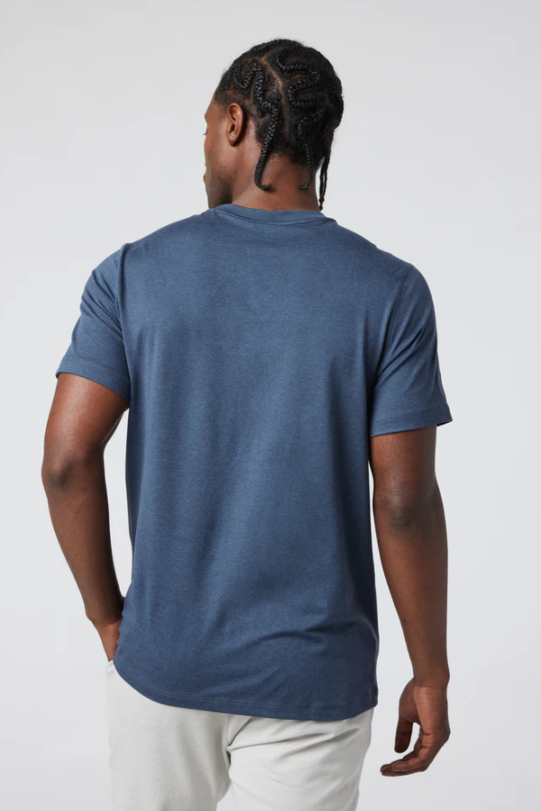 PONTO PERFORMANCE TEE AZURE HEATHER