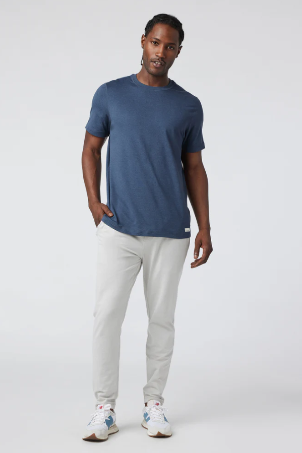 PONTO PERFORMANCE TEE AZURE HEATHER