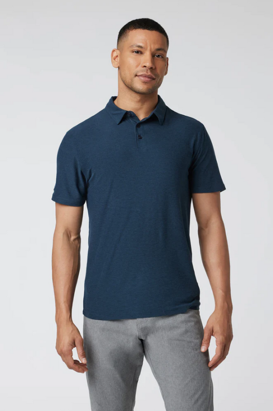 STRATO TECH POLO NAVY HEATHER