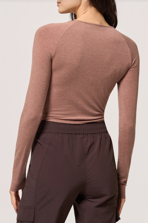 BREEZE RUCHED TOP BROWNIE