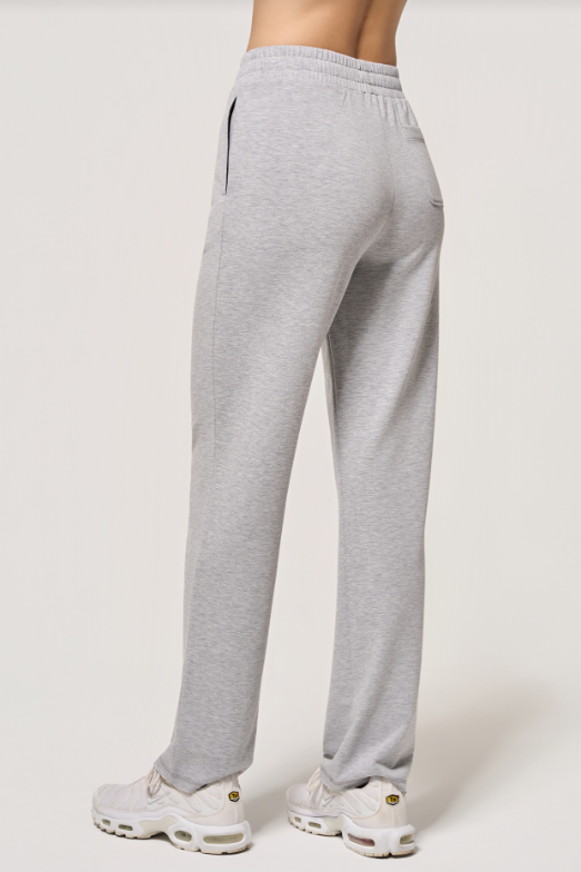 COZY FLEECE WIDE LEG PANT CONCRETE