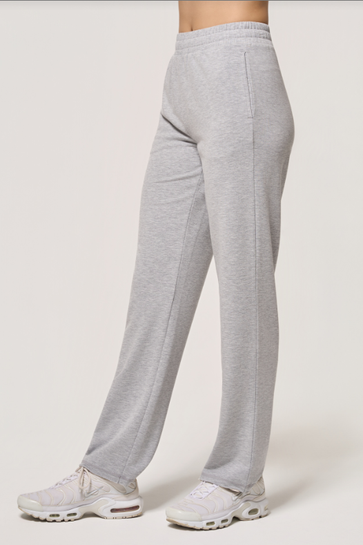 COZY FLEECE WIDE LEG PANT CONCRETE