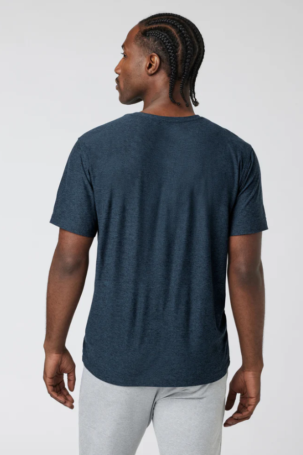 STRATO TECH TEE NAVY HEATHER