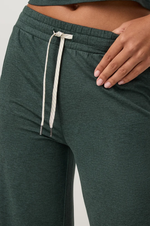 HALO ESSENTIAL WIDE LEG PANT HEMLOCK HEATHER
