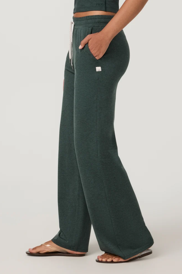 HALO ESSENTIAL WIDE LEG PANT HEMLOCK HEATHER