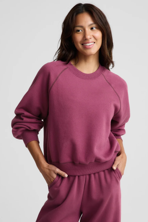 LUXEFLEECE 2.0 CREWNECK POMEGRANATE