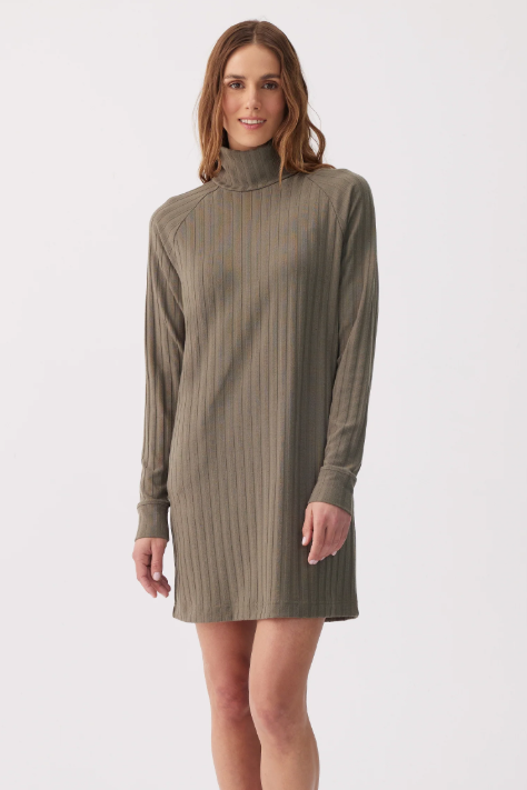 CELESTE SWEATER DRESS MOSS