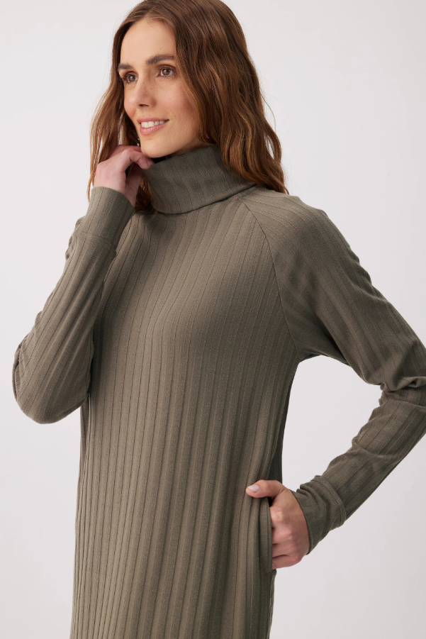CELESTE SWEATER DRESS MOSS