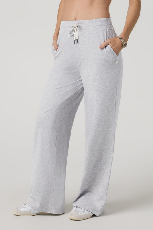 HALO EASY WIDE LEG PANT PALE GREY HEATHER