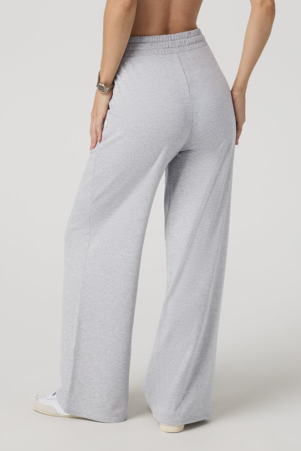 HALO EASY WIDE LEG PANT PALE GREY HEATHER