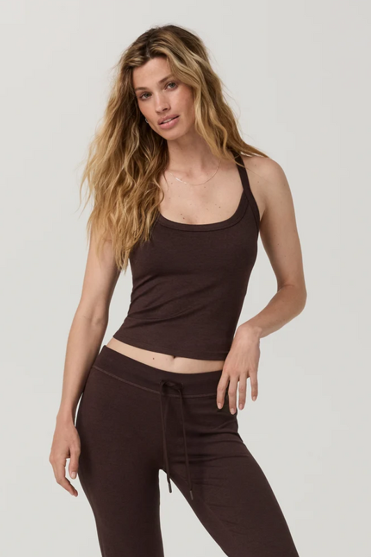 HALO CROSS BACK TANK JAVA HEATHER