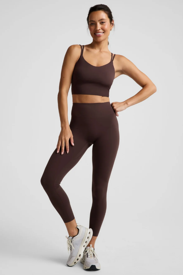 GLOWZONE MIDI LEGGING COCOA PLUM