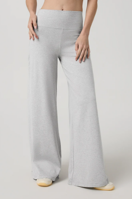 HALO EASY WIDE LEG PANT PALE GREY HEATHER