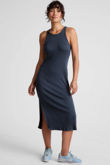 FORMATION RIB TANK DRESS NAVY