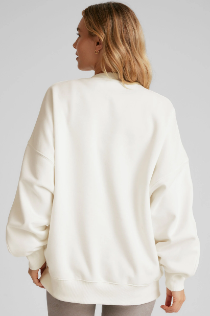 LUXEFLEECE OVERSIZED SWEATSHIRT FRESH SNOW