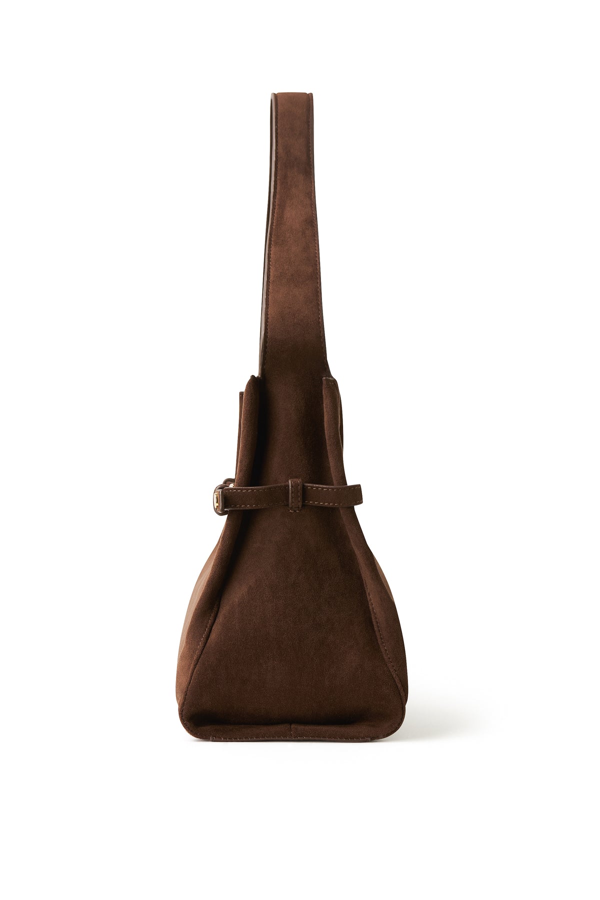 TRINITY SUEDE SHOULDER BAG CHOCOLATE