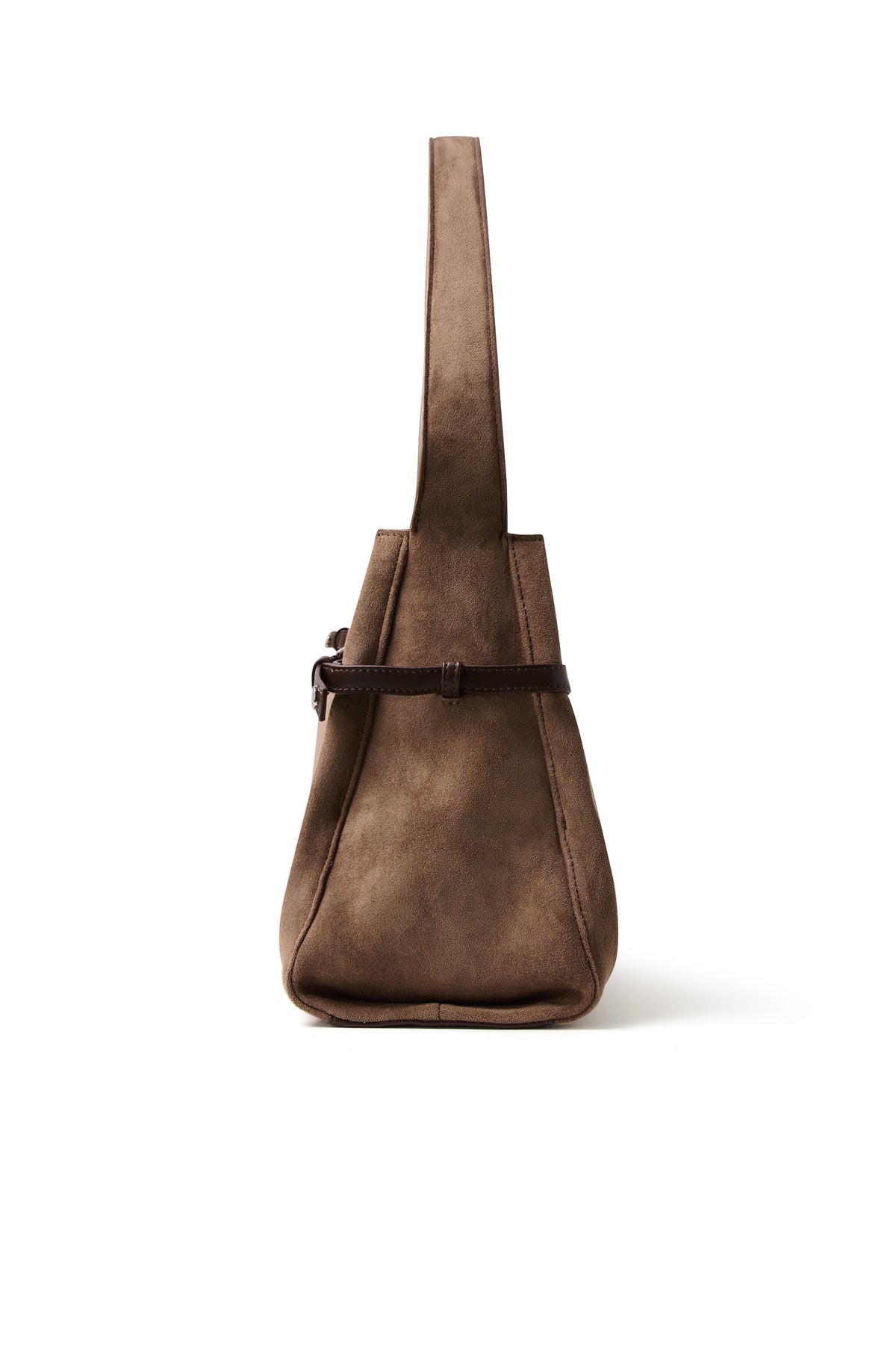 TRINITY SUEDE SHOULDER BAG TAUPE
