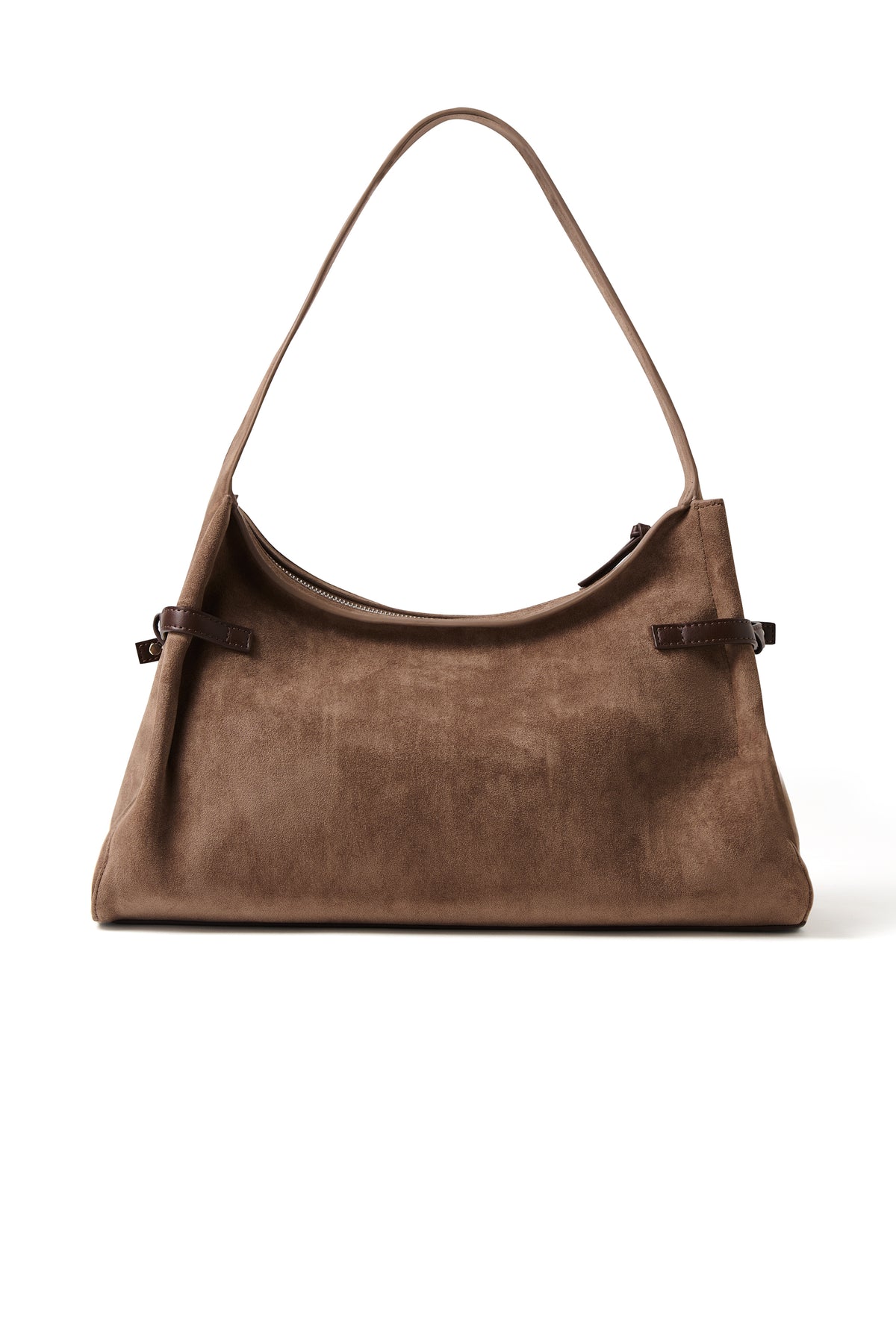 TRINITY SUEDE SHOULDER BAG TAUPE