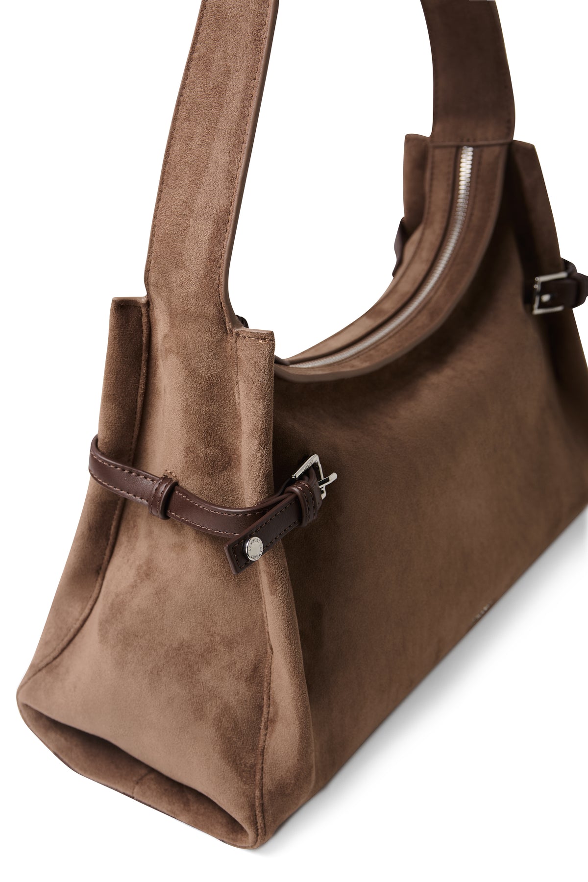 TRINITY SUEDE SHOULDER BAG TAUPE