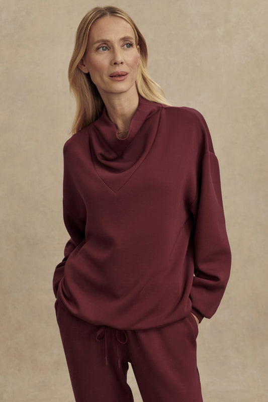 BETSY SWEAT NEW MAROON