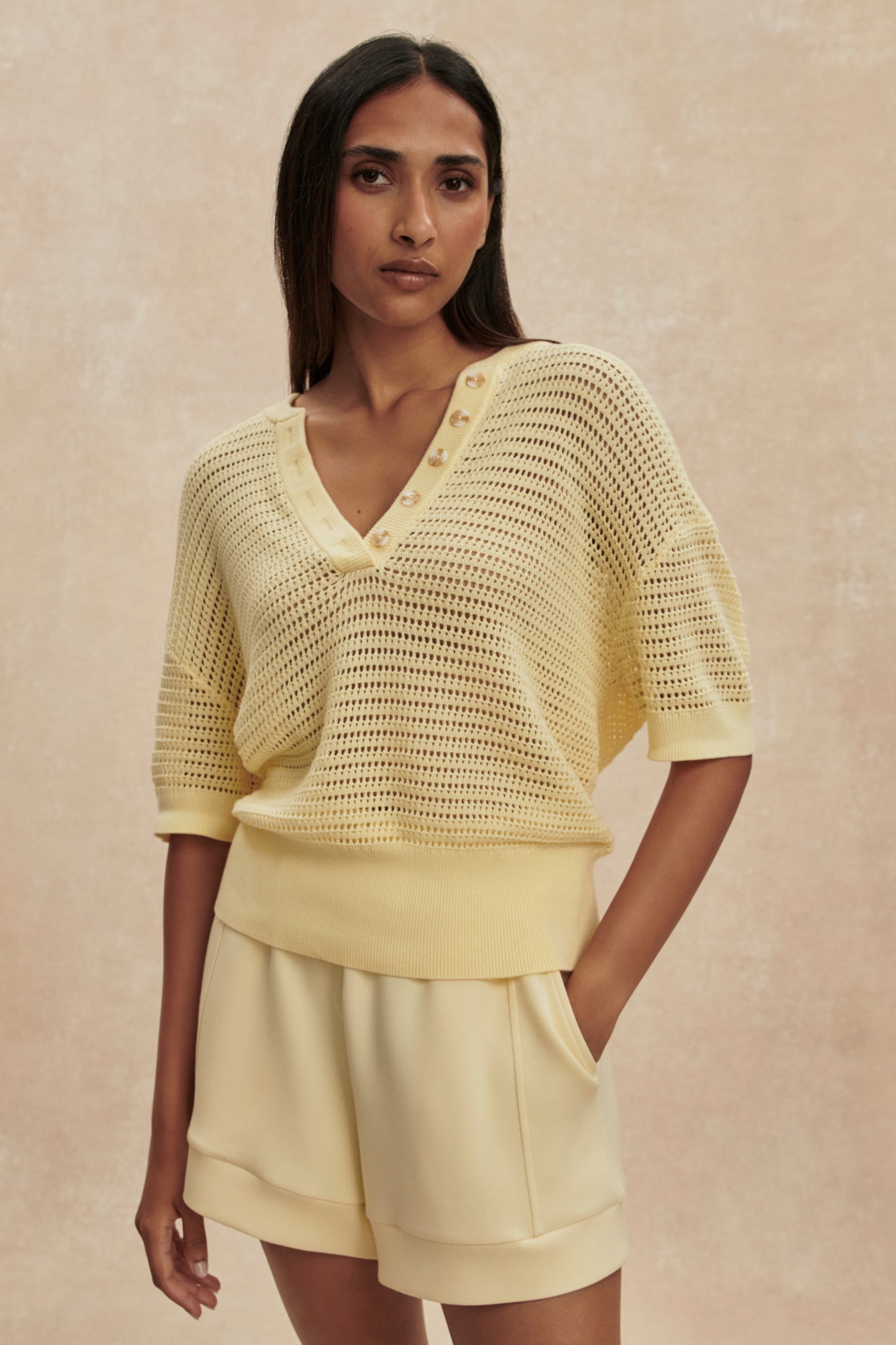 CALLIE KNIT TEE ANISE FLOWER
