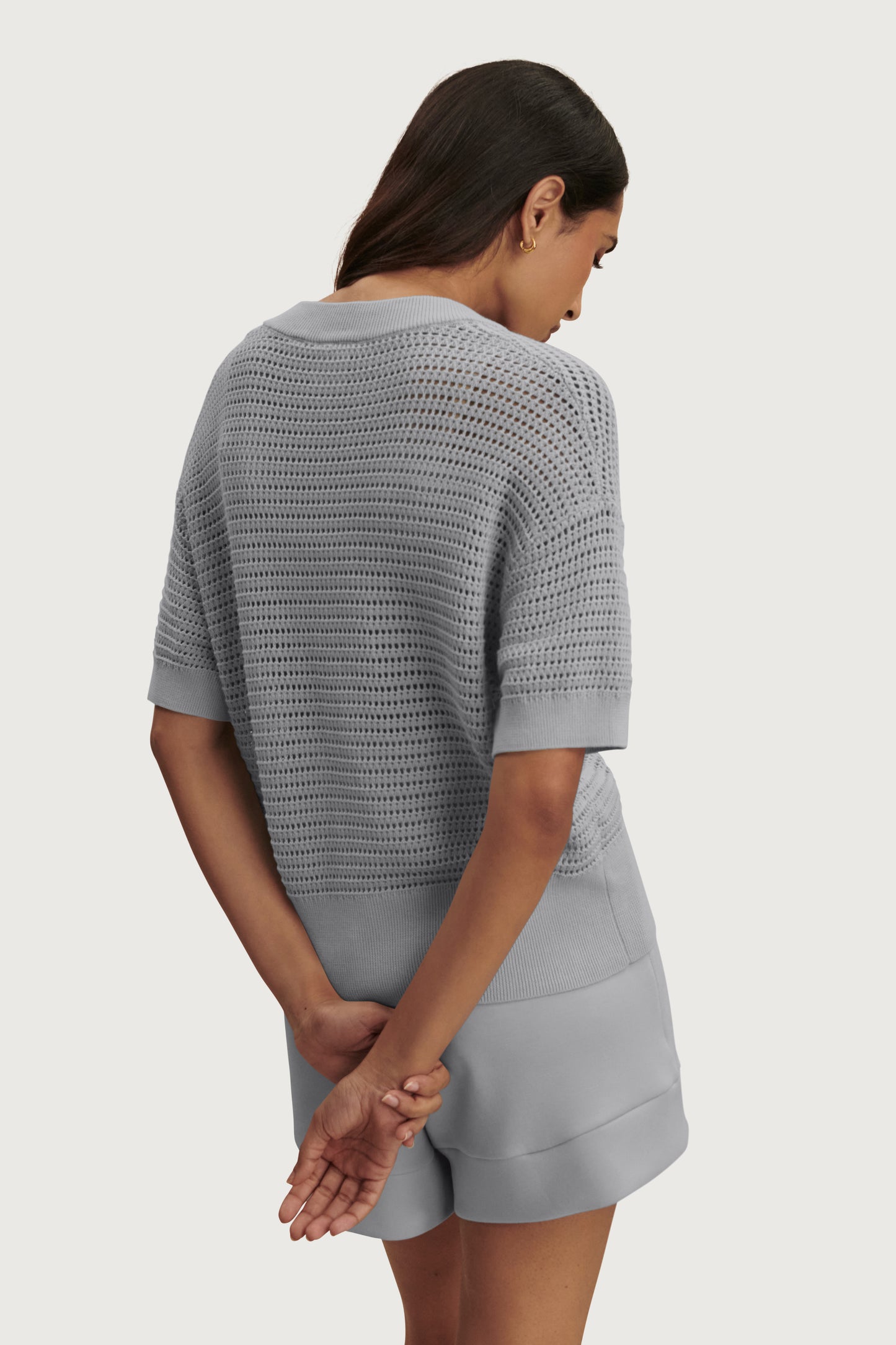 CALLIE KNIT TEE WIND BLUE