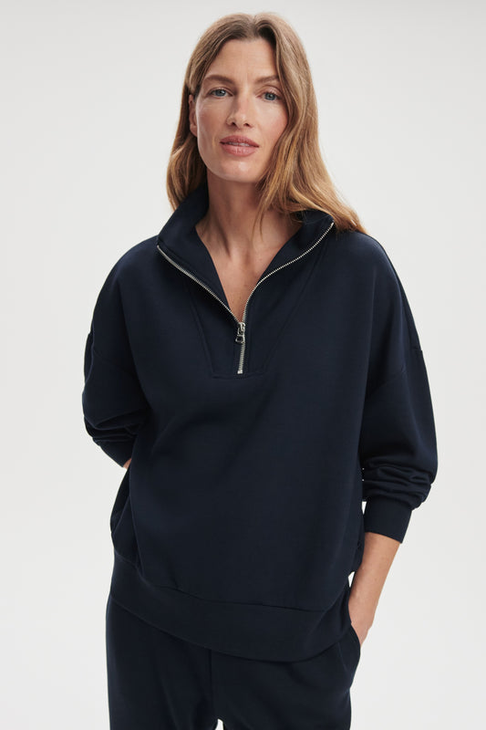 HAWLEY HALF ZIP SWEAT NAVY