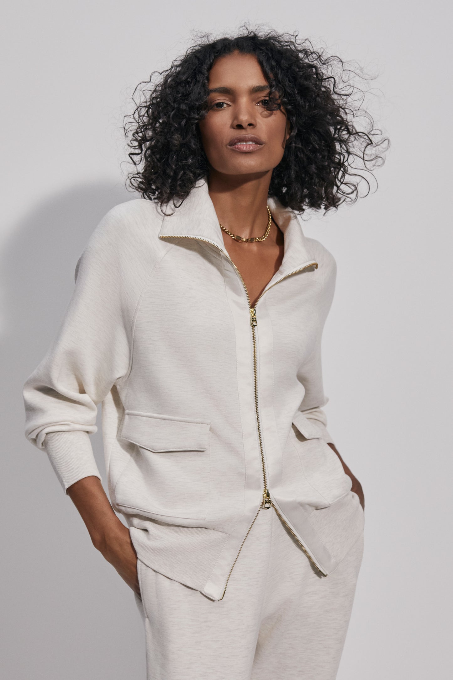 ROXBURY ZIP-UP IVORY