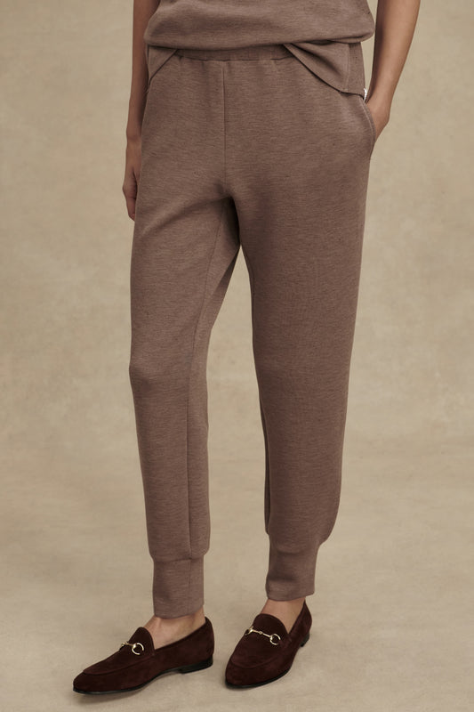 SLIM CUFF PANT DEEP TAUPE FLECK