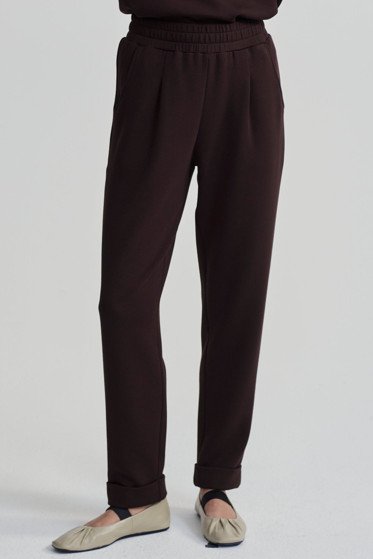 ROLLED CUFF PANT COFFEE BEAN