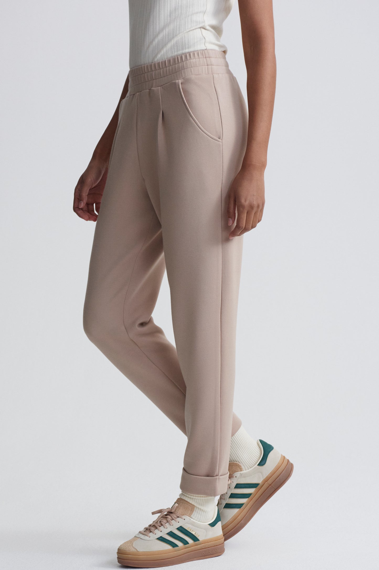ROLLED CUFF PANT LIGHT TAUPE