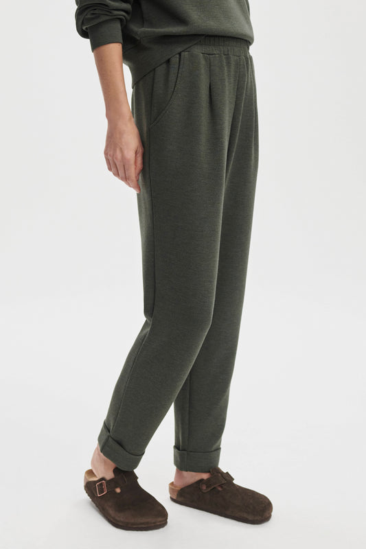 ROLLED CUFF PANT OLIVE MARL