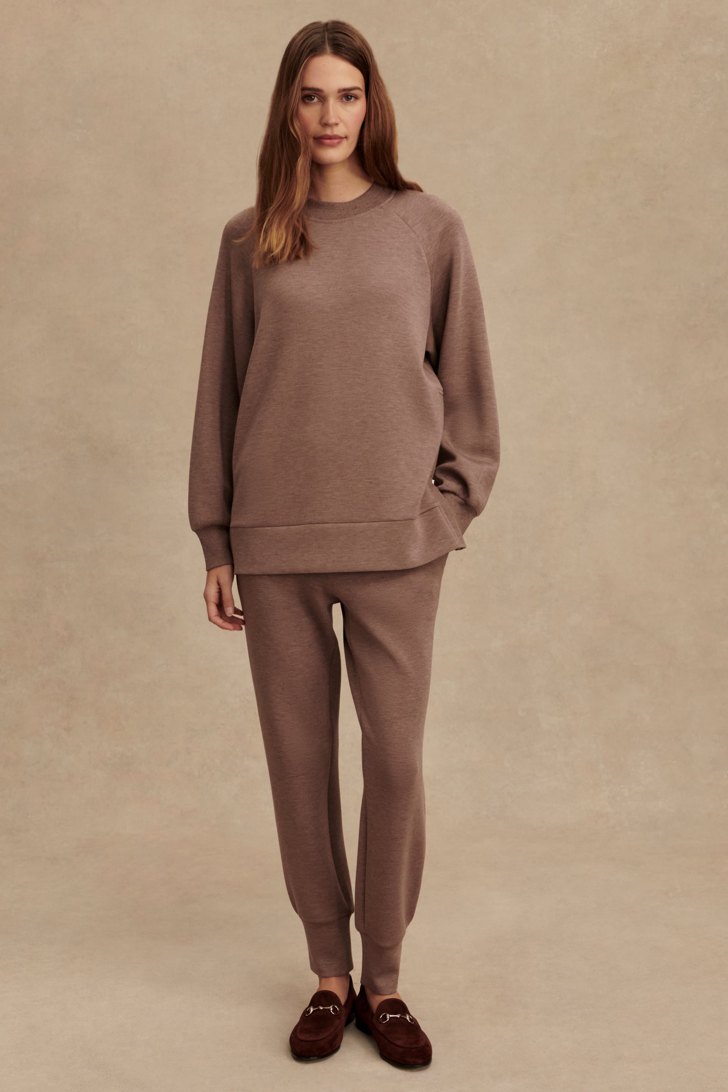SLIM CUFF PANT DEEP TAUPE FLECK