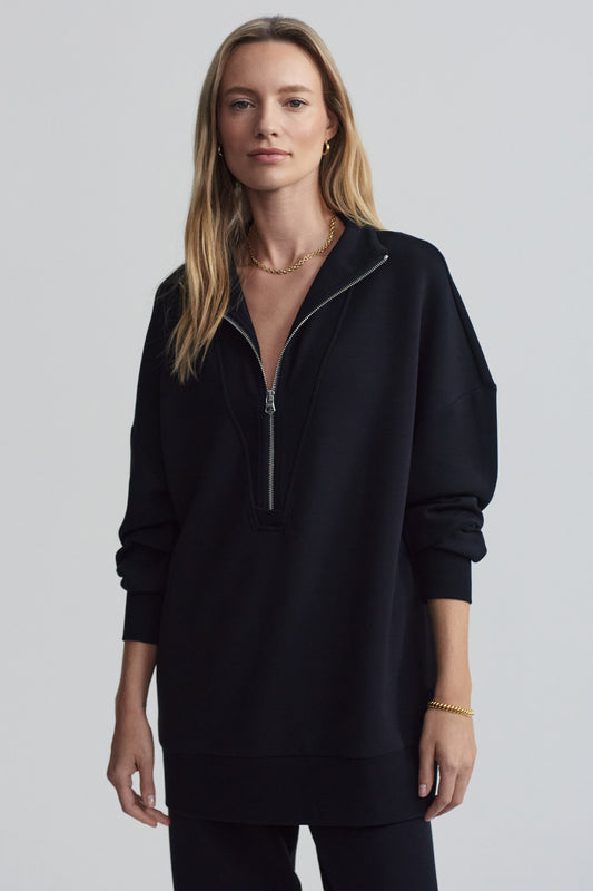 MASIE LONGLINE SWEAT BLACK