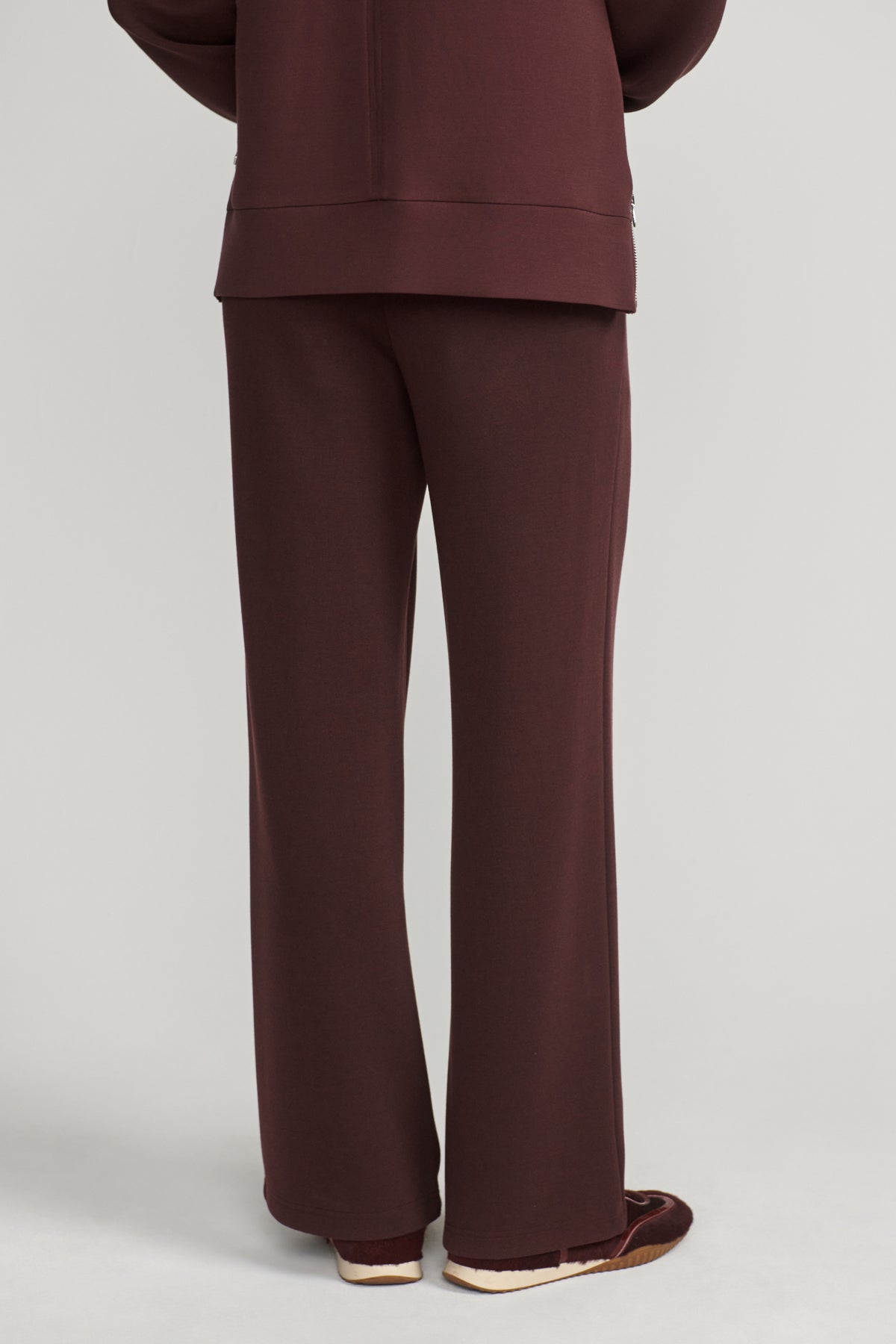 WIDE LEG PANT DEEP MAHOGANY