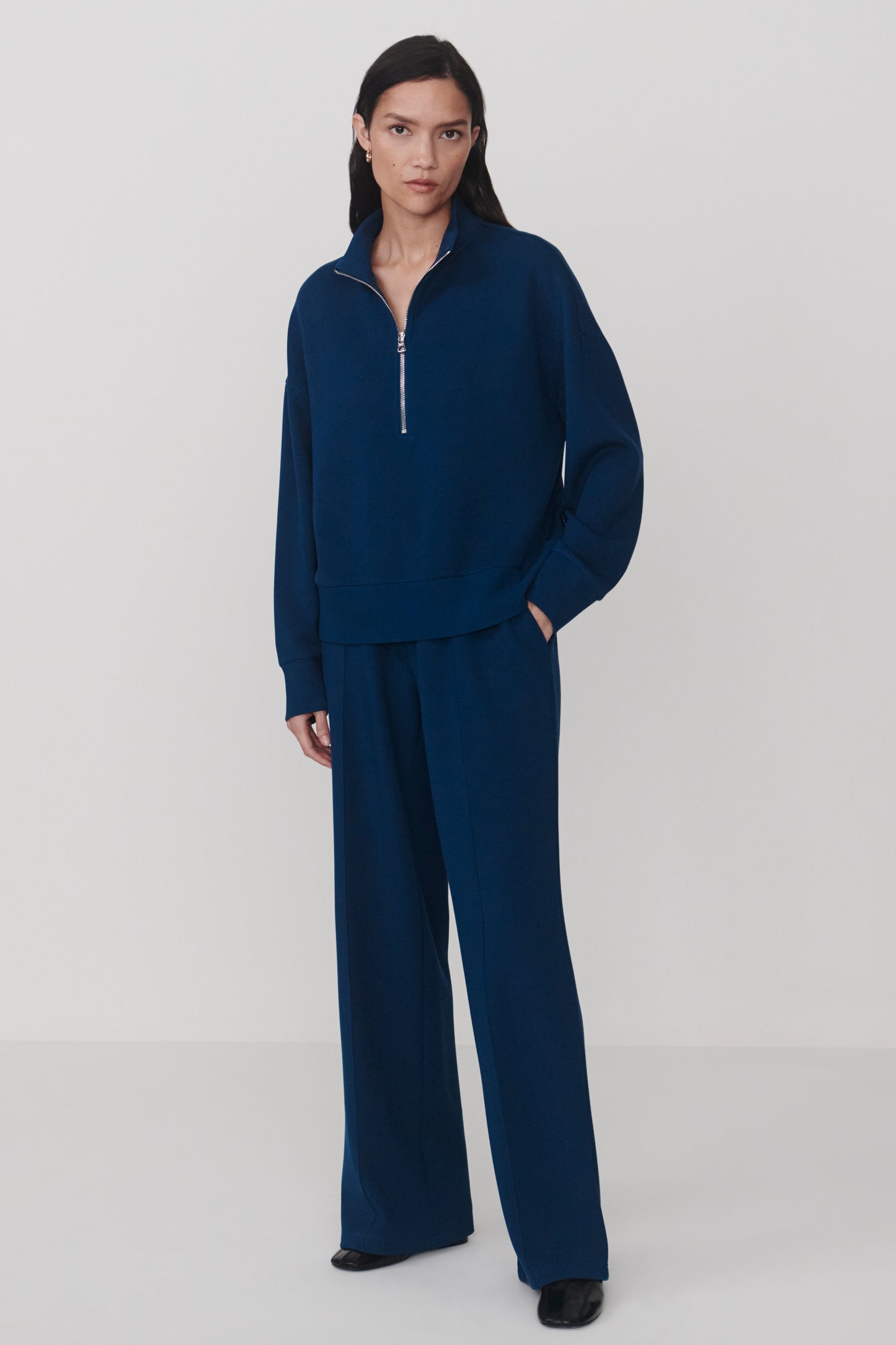WIDE LEG PANT SEA BLUE